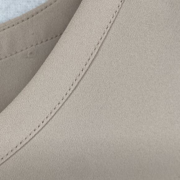 ALLSAINTS Tank Top Womens 4 Heny Tie Front Sleeveless Tunic Crewneck Beige Pink - Picture 6 of 16